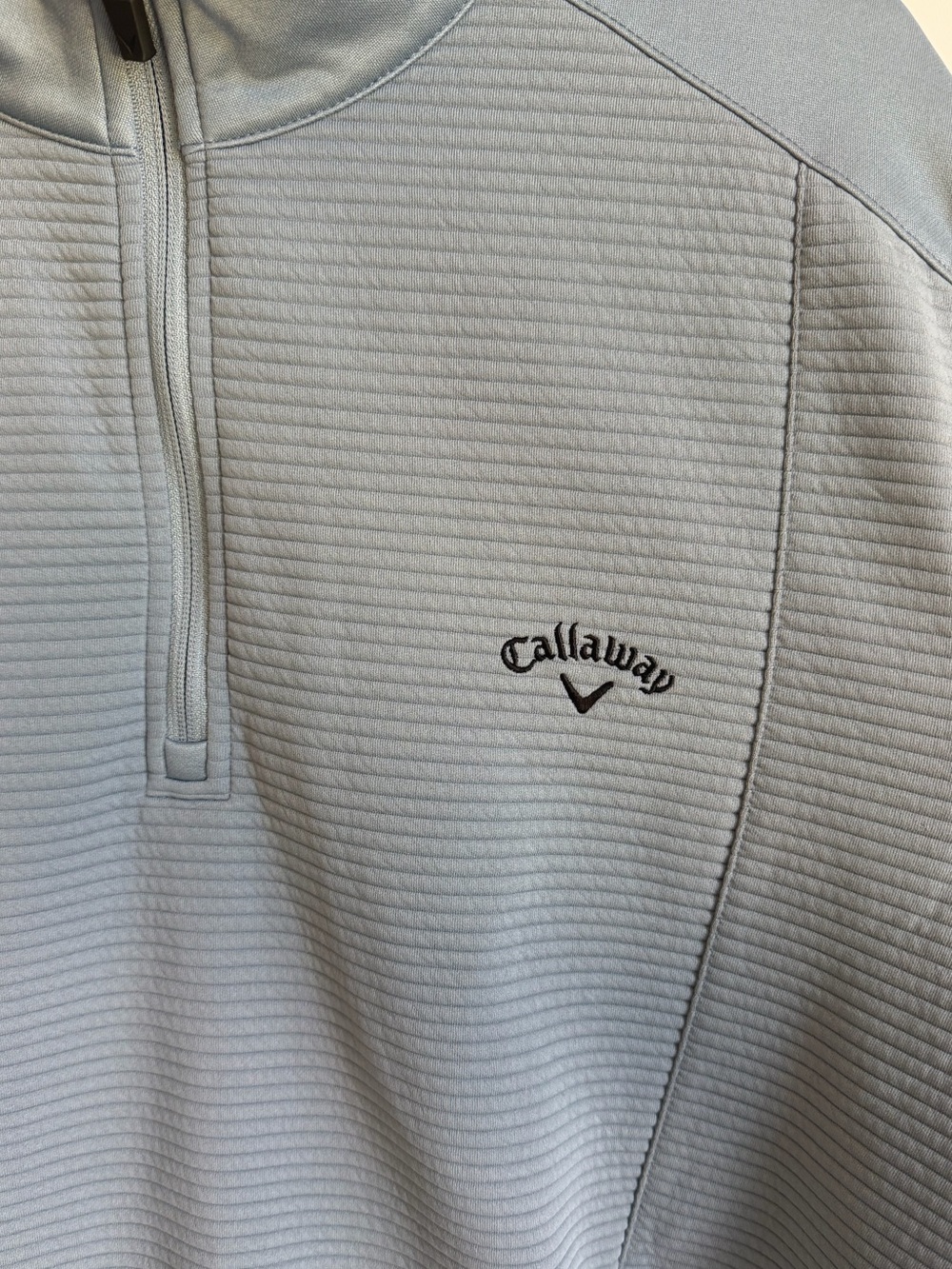 Callaway Opti-Dri Gray Ribbed Textured 1/4 Zip Pullover Golf Jacket Men’s Large - Picture 3 of 8